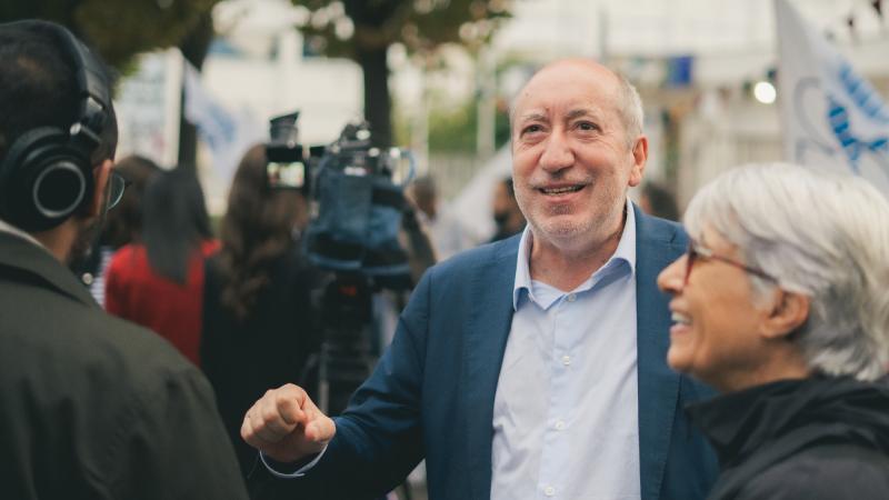 Contacto com trabalhadores do piquete de greve